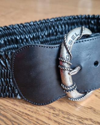 Diesel vintage cintura donna pelle nera taglia 80