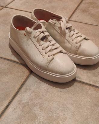 Sneaker marca Santoni da donna in pelle bottalata 