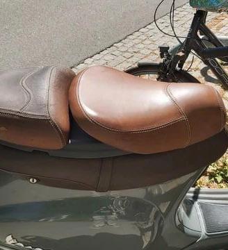 Sedile-panca in vera pelle per Vespa LXV, LX, ET4