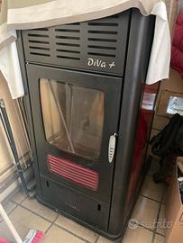 Termostufa a Pellet Klover DiVa + (Bordeaux/Nero)