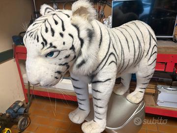 Grande peluche di tigre bianca
