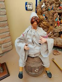 statua Pulcinella terracotta 