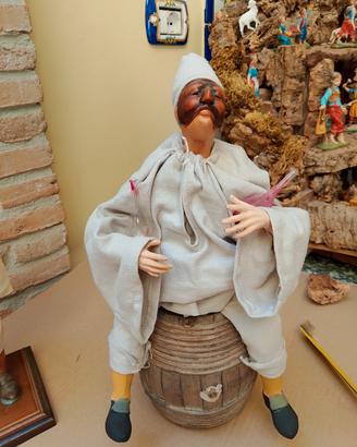 statua Pulcinella terracotta 