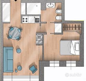 Bilocale con balcone Castellanza