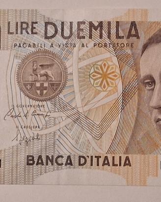 Banconota 2000 Lire Italiana Guglielmo Marconi 