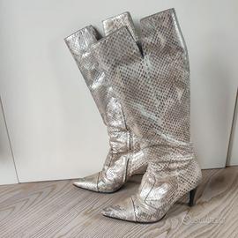 Stivale pelle pitonata Sergio Rossi