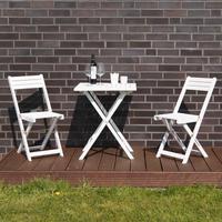 Tavolo e sedie pieghevoli da esterno per giardino