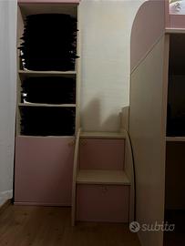 letto a soppalco con libreria -  con urgenz