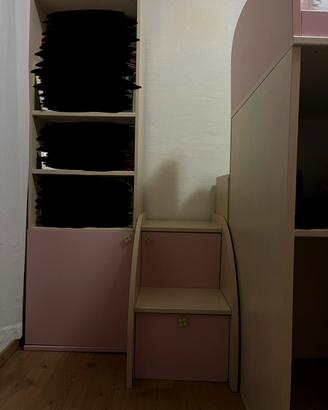letto a soppalco con libreria -  con urgenz