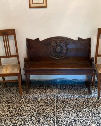 Panca in legno con sedile contenitore primi 900