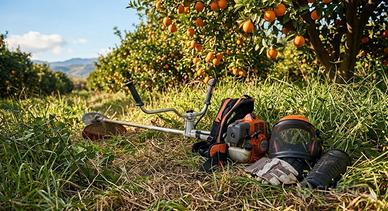 Esperto decespugliatore per terreni agricoli
