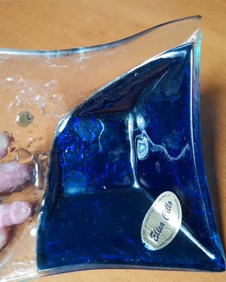Vetro artigianale blu svuotatasche