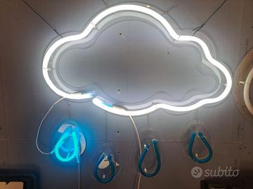 Insegna neon in vetro NUVOLA