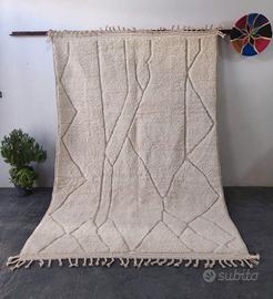 6 tappeti berberi bianchi Beni Ouarain 3*2m