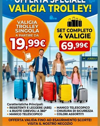 Set 4 Pz valigia - trolley Ormi ABS