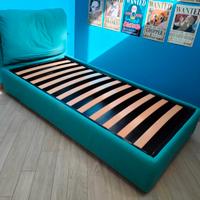 Letto contenitore singolo imbottito