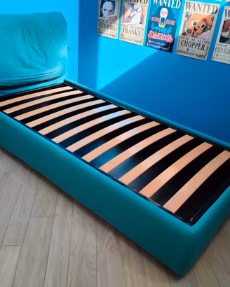 Letto contenitore singolo imbottito