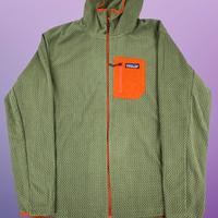 Patagonia midlayer/pile tecnico hoodie verde Orang