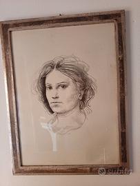 LITOGRAFIA Pietro ANNIGONI volto di donna PERLA