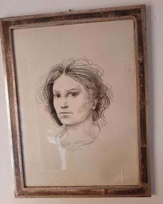 LITOGRAFIA Pietro ANNIGONI volto di donna PERLA