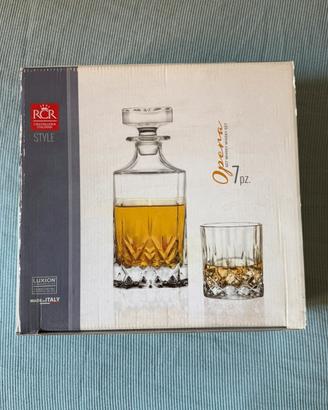Set whisky RCR cristallo (7 pezzi) nuovo