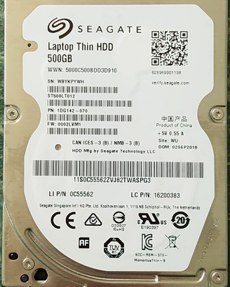 Hard Disk Notebook 2.5 Seagate 500GB 5400rpm SATA3