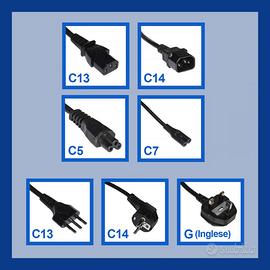 12 cavi di alimentazione assortiti PC / Computer