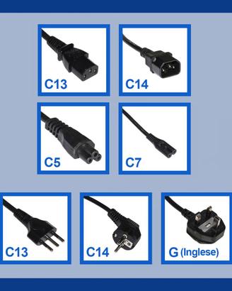 12 cavi di alimentazione assortiti PC / Computer