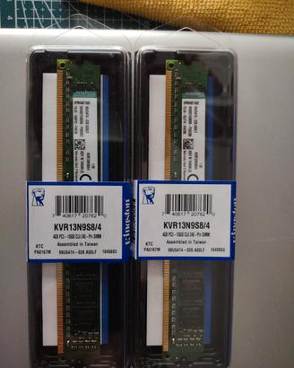 Kingston KVR13N9S8/4 2x4GB DDR3 10600 CL9