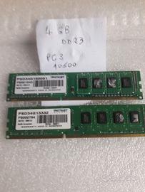 Scheda memoria  PC3 10600 4GB DDR3 1333 perDesktop