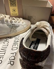 Golden goose talloncino con glitter 38
