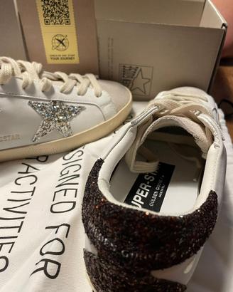 Golden goose talloncino con glitter 38