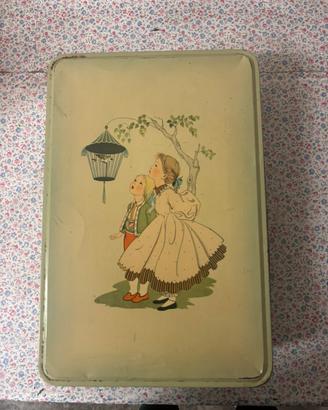 Scatola in latta vintage anni 50/60