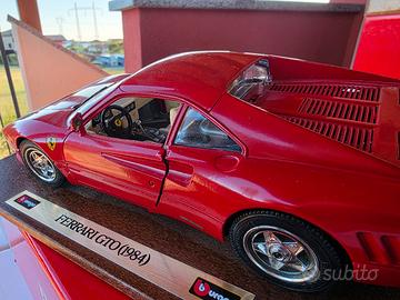 Ferrari GTO 1984 Bburago 1/18 Base Legno + Box