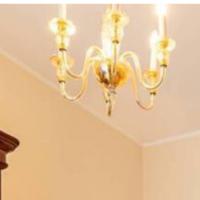 Lampadario a sei luci in vetro di Murano