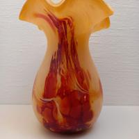 Vaso in vetro di Murano anni 70 artigianale unico