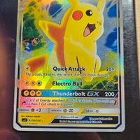 carta pokemon ash's pikachu gx