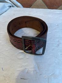 Cintura Vintage in Vera Pelle – Decorazioni Incise