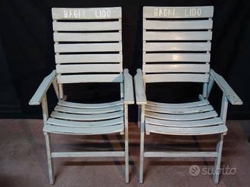 SEDIE PIEGHEVOLI IN LEGNO MARE VINTAGE
