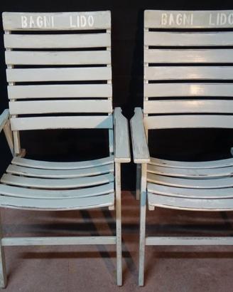 SEDIE PIEGHEVOLI IN LEGNO MARE VINTAGE