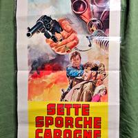 Locandina "Sette sporche carogne" 73x33,5