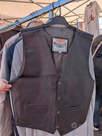 Gilet uomo Rifle & Co. effetto pelle nero taglia L