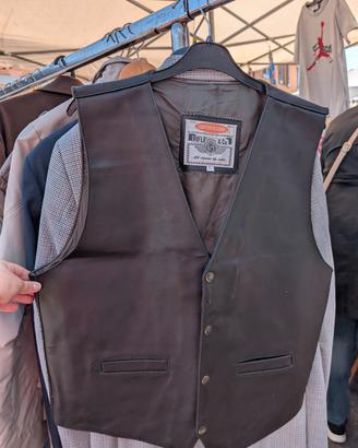 Gilet uomo Rifle & Co. effetto pelle nero taglia L