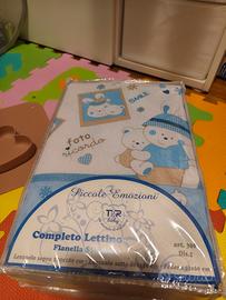 completo lettino flanella 