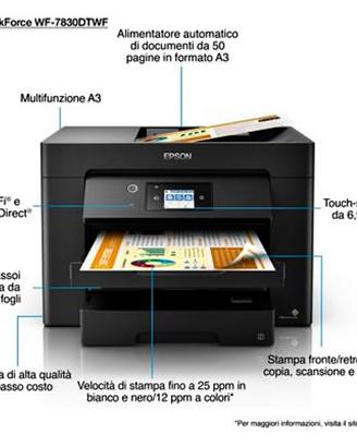 Stampante Multifunzione A3 Epson WF-7830