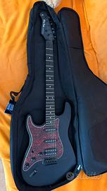 Chitarra, amlificatore, cuffie
