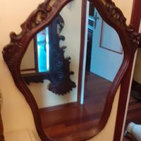 specchio di legno 