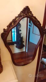 specchio di legno 
