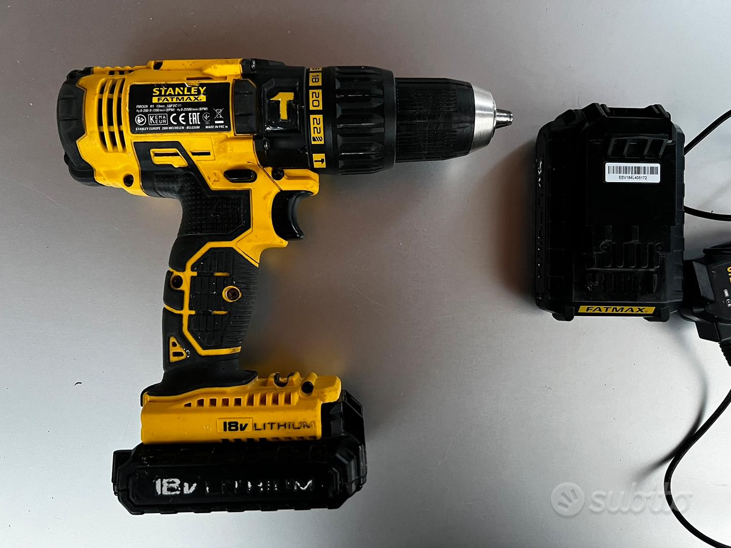 Trapano Avvitatore Stanley Fatmax e batterie Giardino e Fai da te In