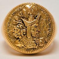 Anello in oro giallo - oro 18kt - imperatore roman